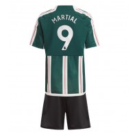 Manchester United Anthony Martial #9 Bortedraktsett Barn 2023-24 Kortermet (+ Korte bukser)